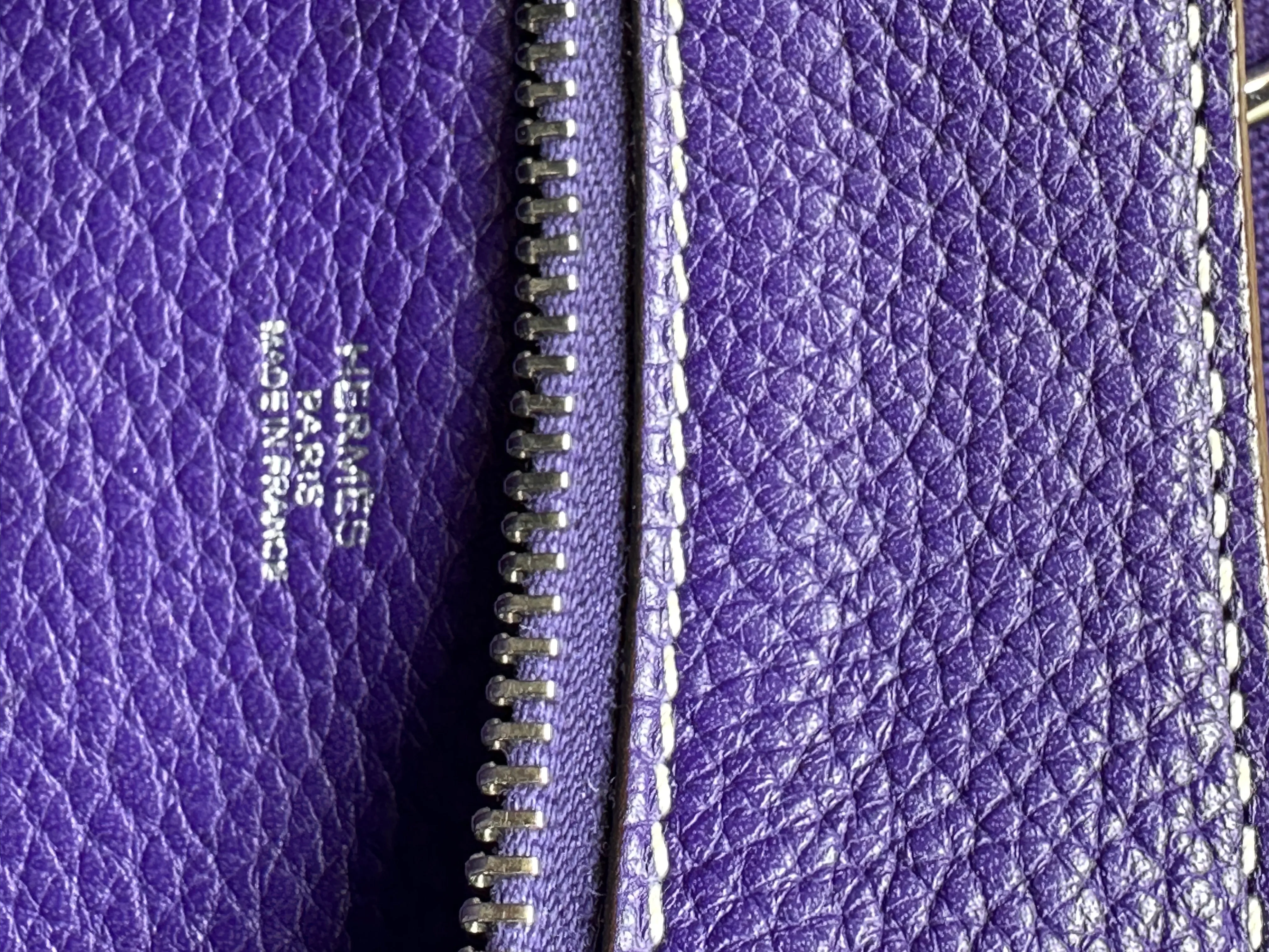 HERMES Good News Sac Y2K Purple Leather Crossbody Bag