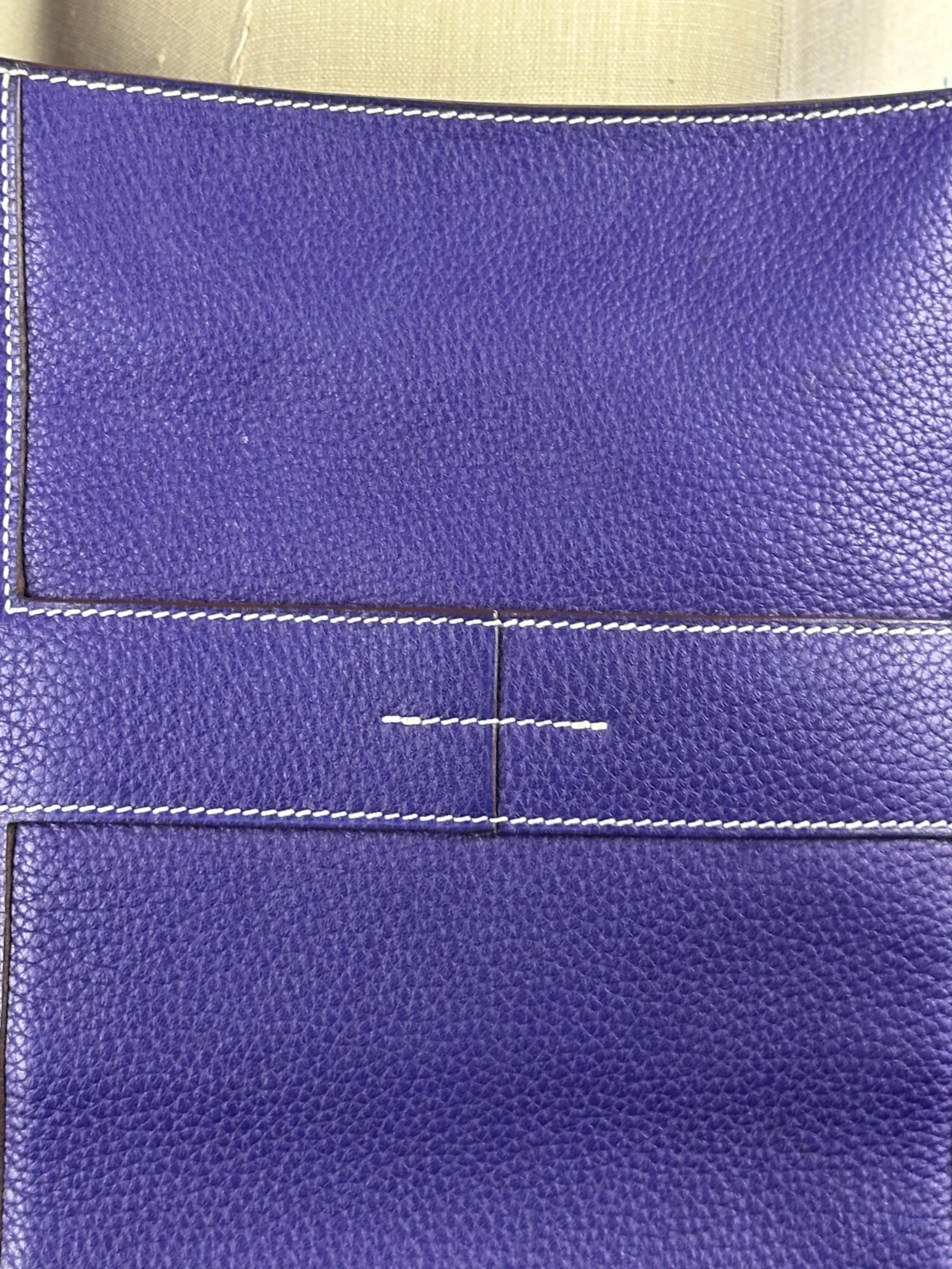 HERMES Good News Sac Y2K Purple Leather Crossbody Bag