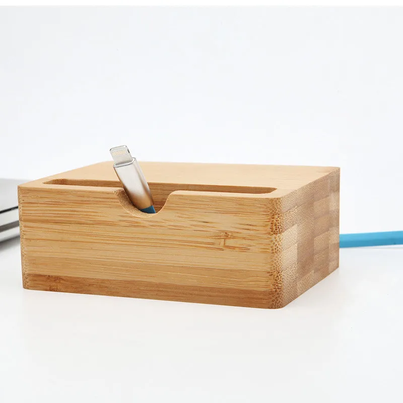 Homlly Woodi Handphone Dock Stand with Charging Slot