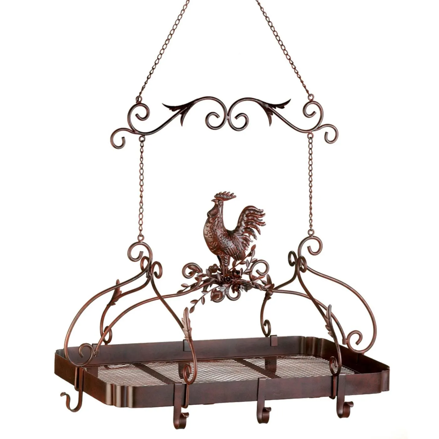 Iron Hanging Pot Holder Country Rooster Free Shipping