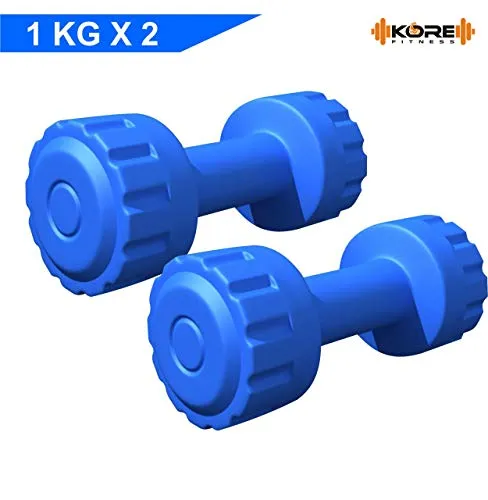 Kore PVC DM COMBO-161 Dumbbell Set (1 kg X 2)