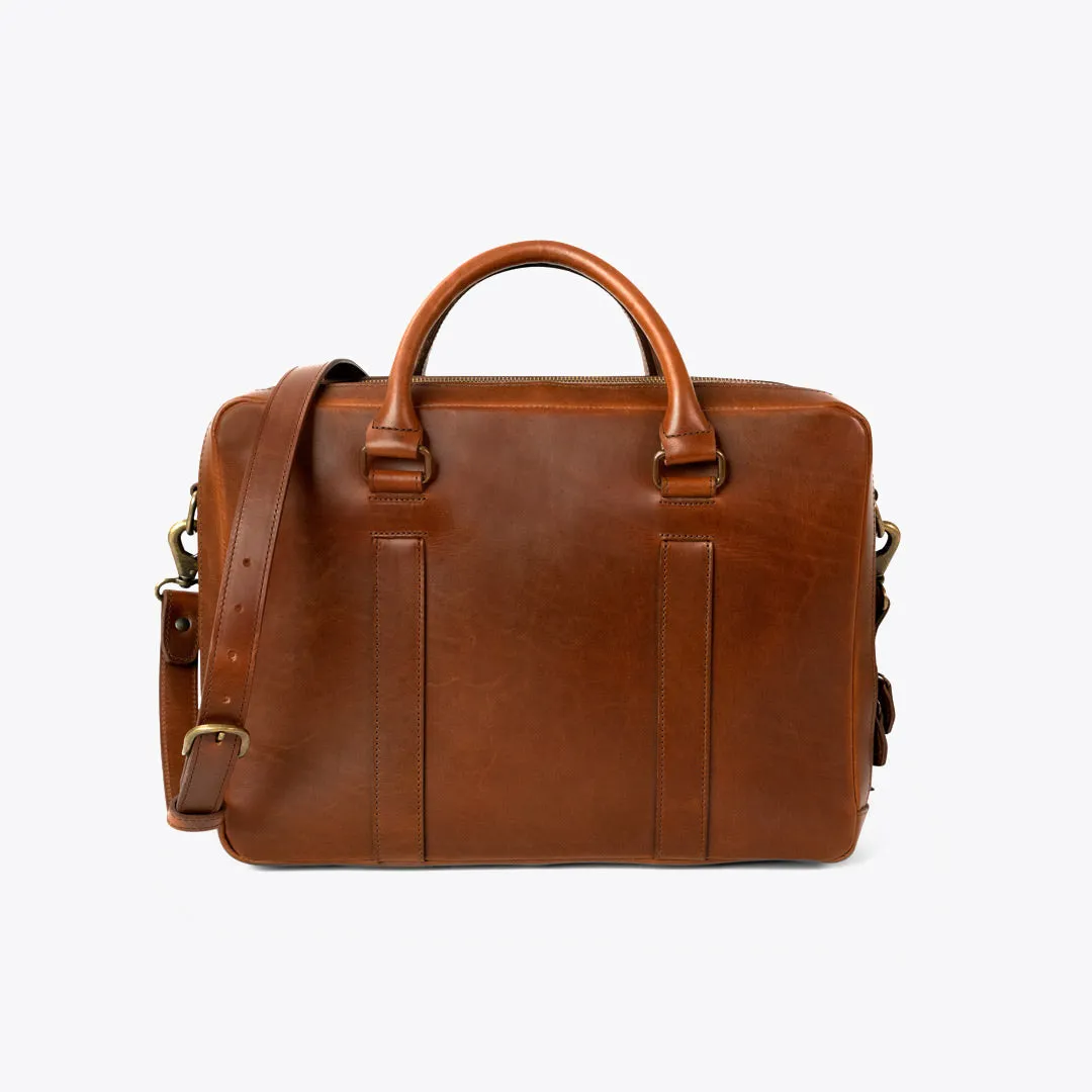 Leather Briefcase | Elderwood Brown