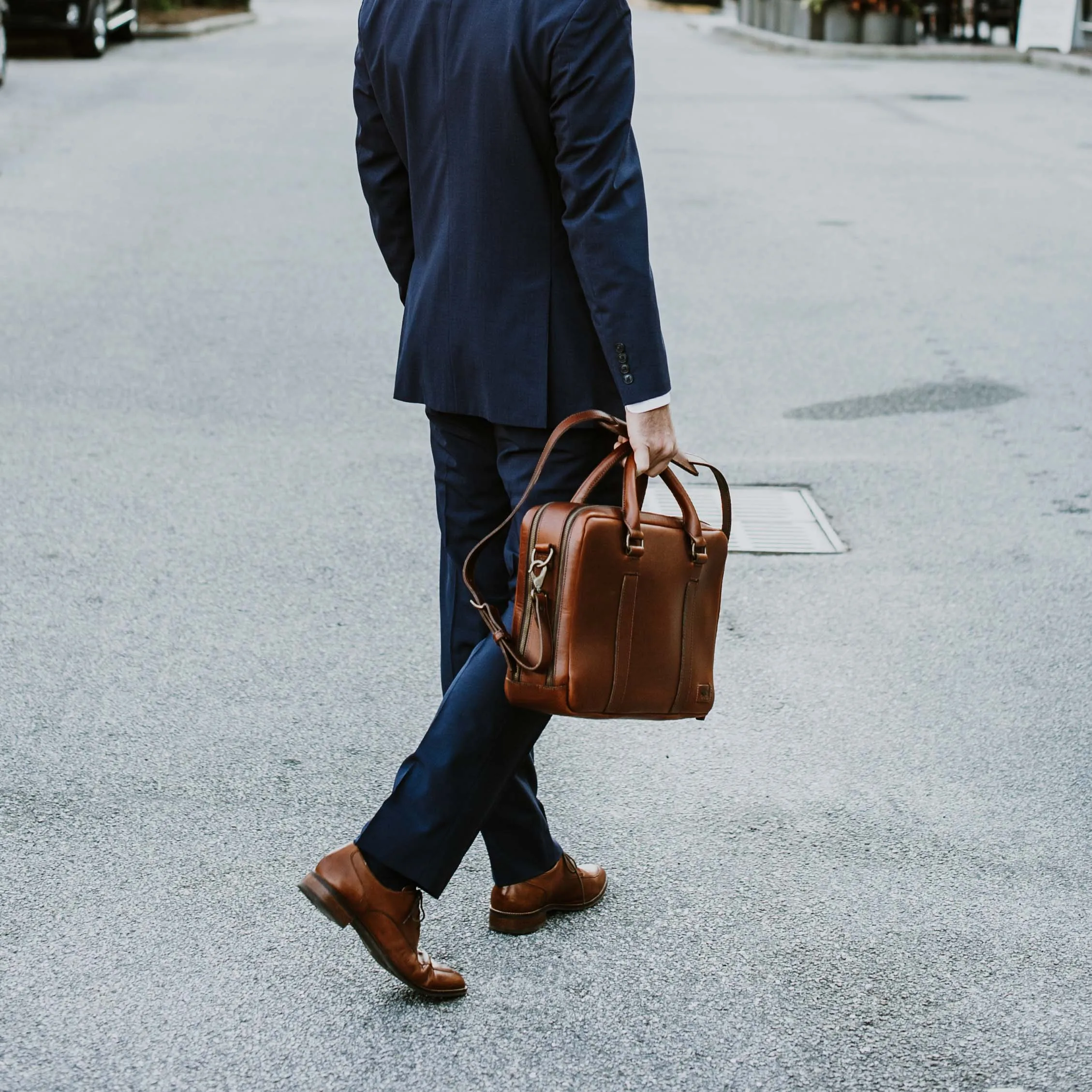 Leather Briefcase | Elderwood Brown