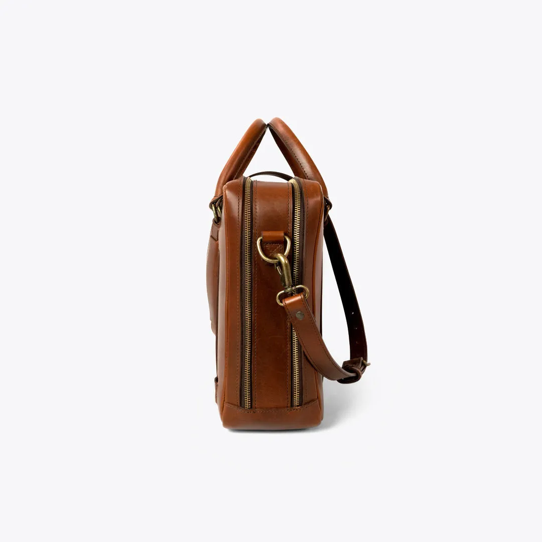 Leather Briefcase | Elderwood Brown