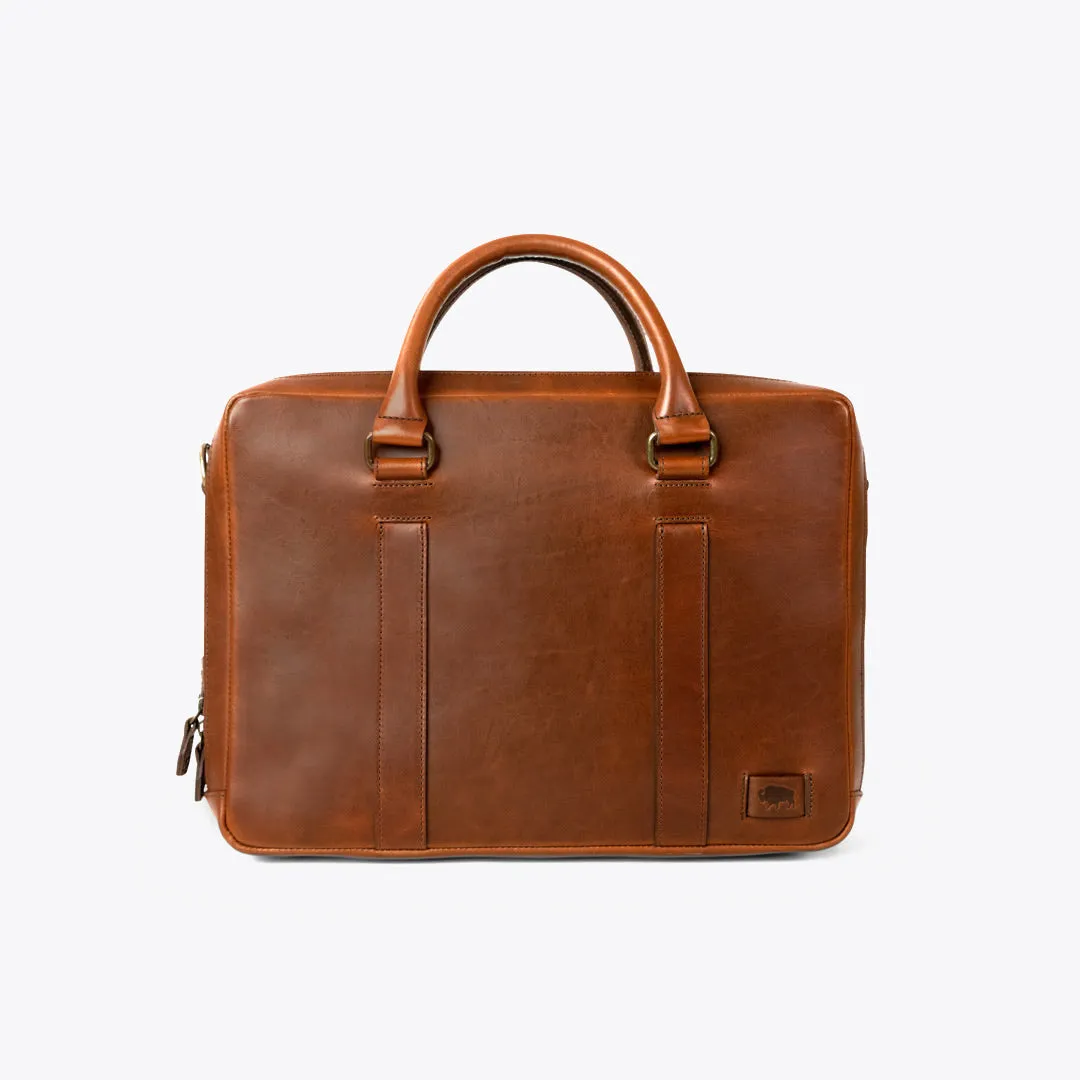 Leather Briefcase | Elderwood Brown