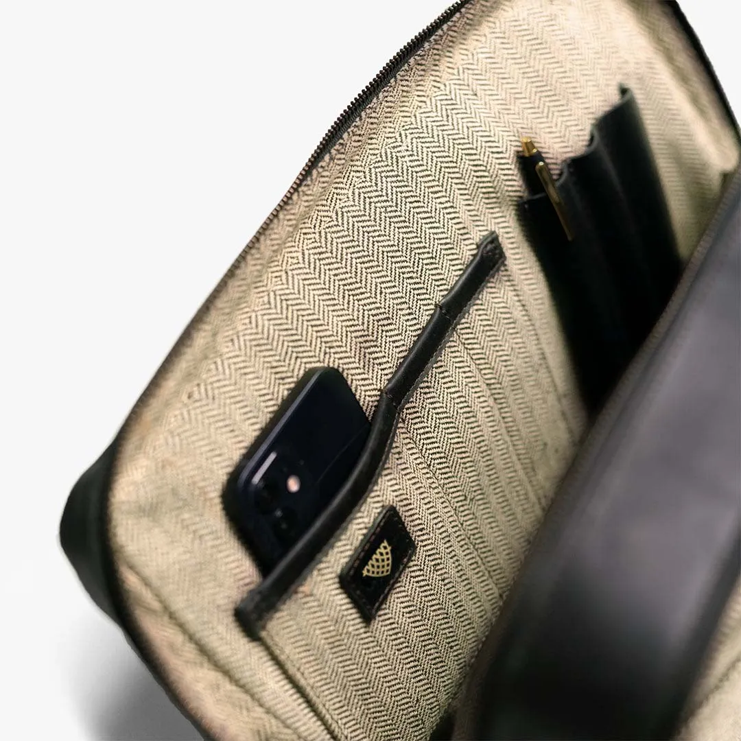 Leather Briefcase | Vintage Black