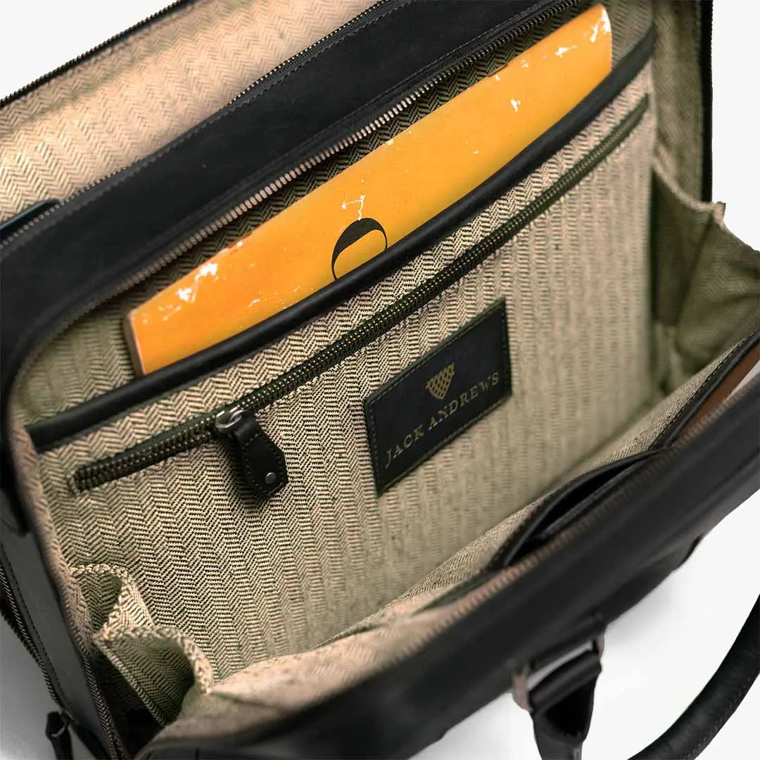 Leather Briefcase | Vintage Black