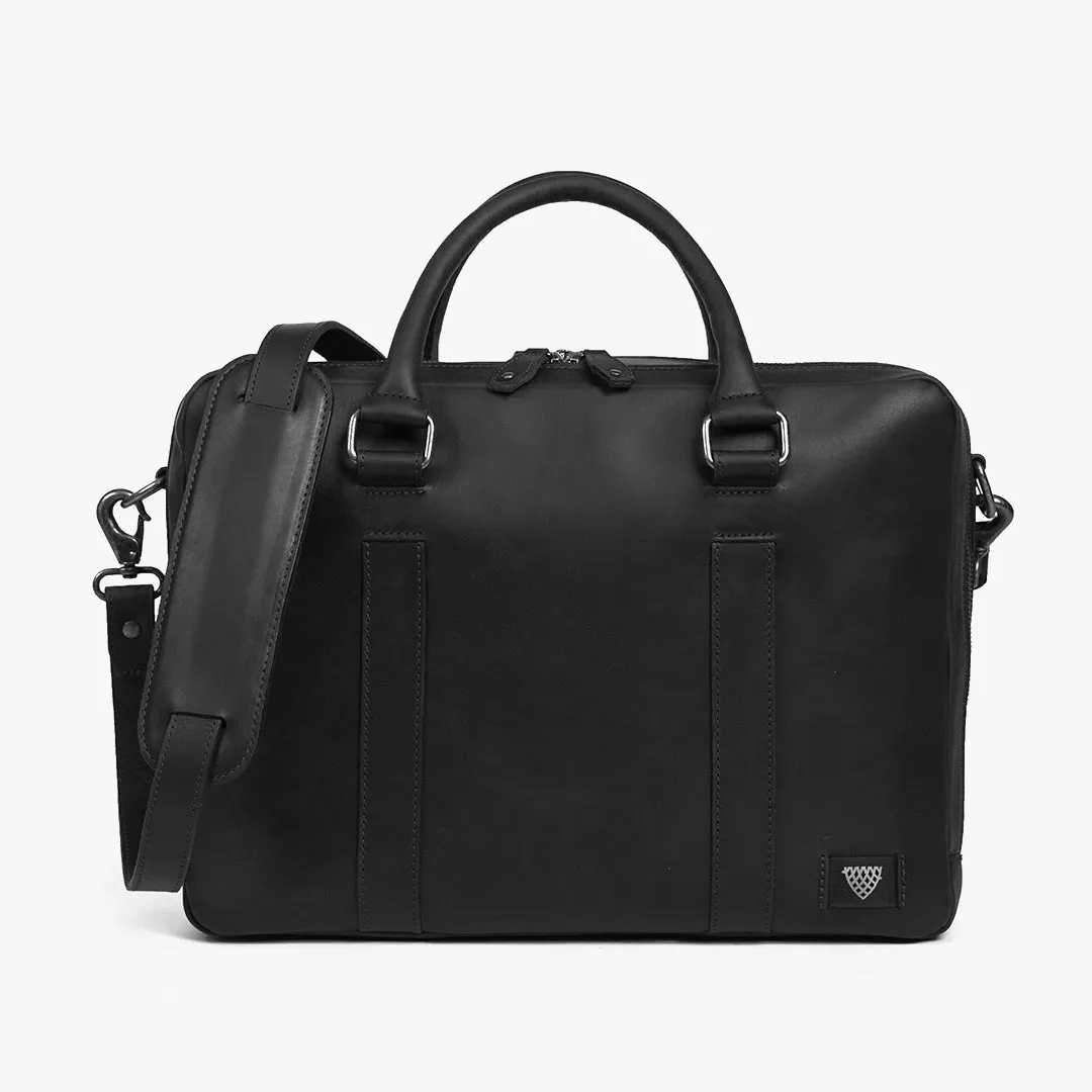 Leather Briefcase | Vintage Black