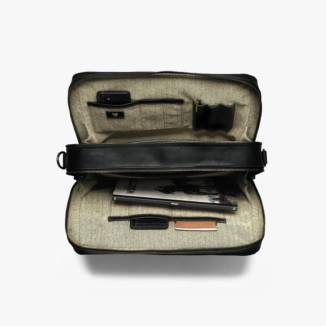 Leather Briefcase | Vintage Black