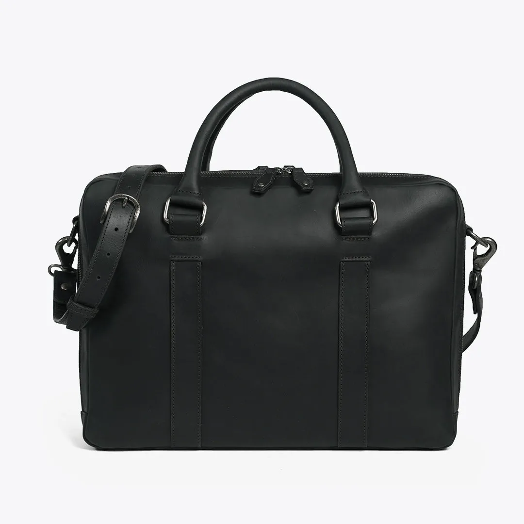 Leather Briefcase | Vintage Black