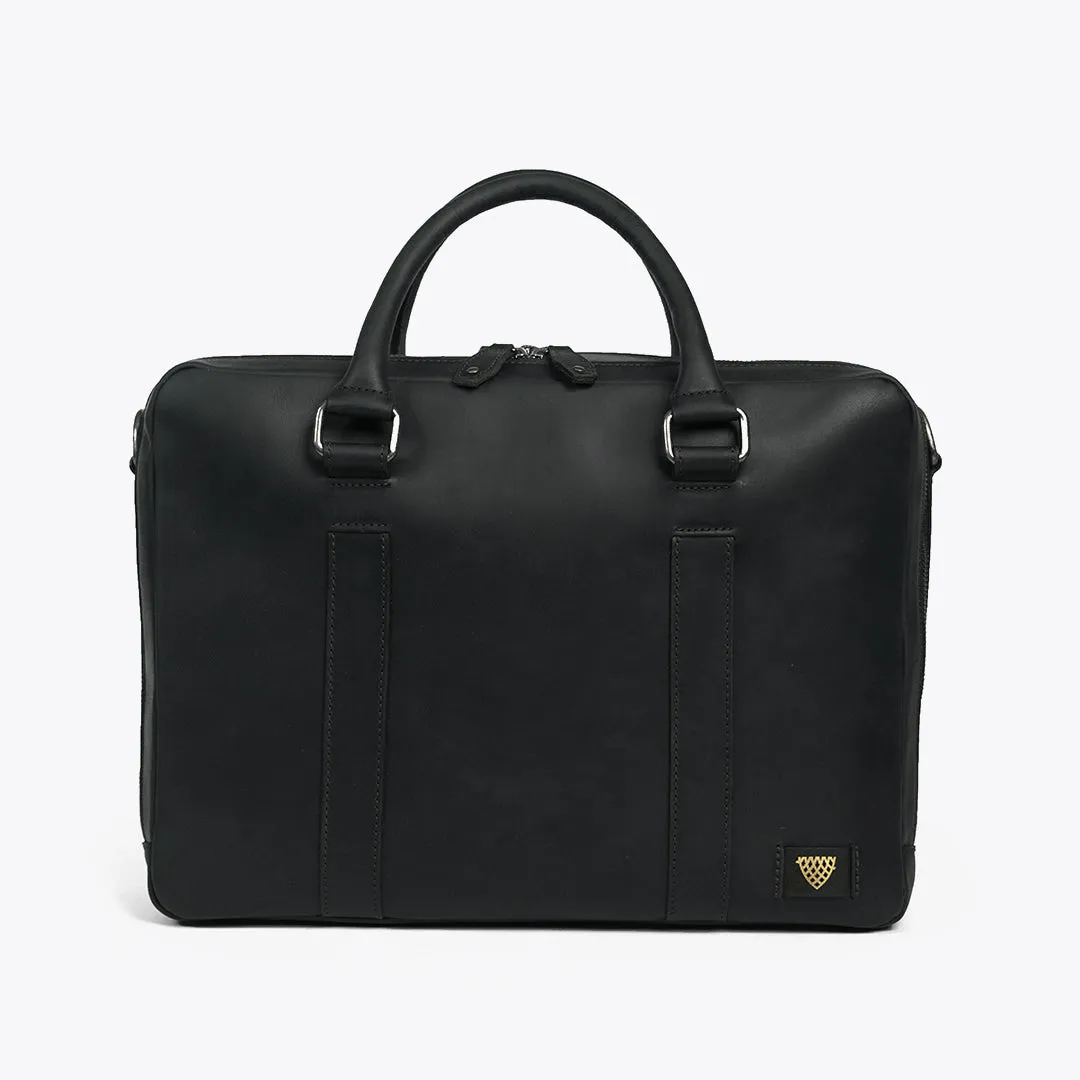 Leather Briefcase | Vintage Black