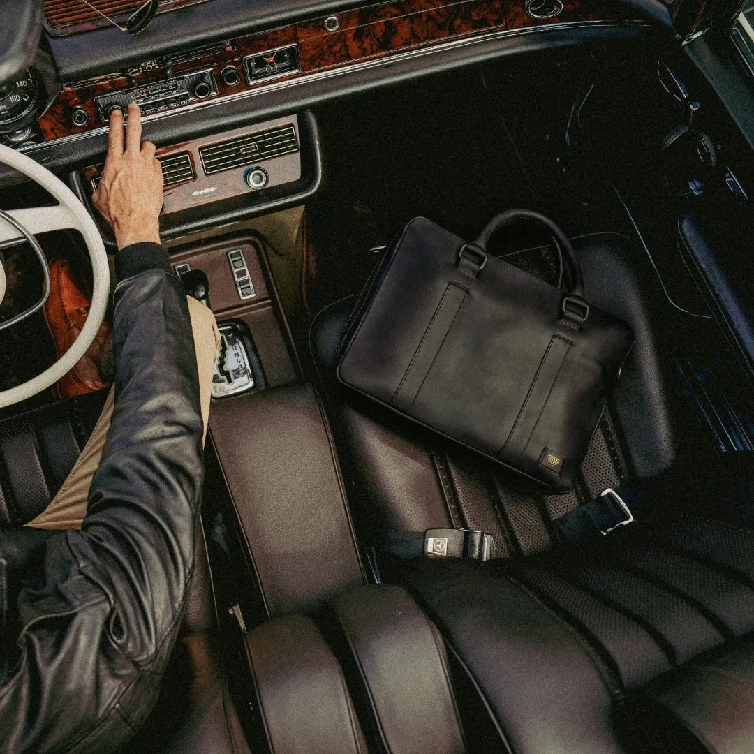 Leather Briefcase | Vintage Black