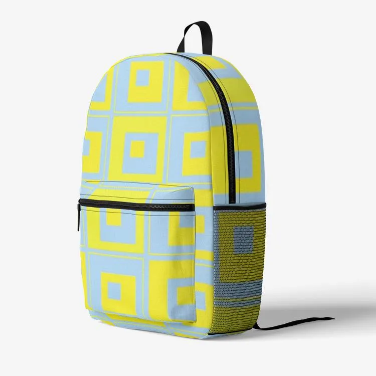Lemon Squares Retro Colorful Print Trendy Backpack