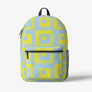 Lemon Squares Retro Colorful Print Trendy Backpack