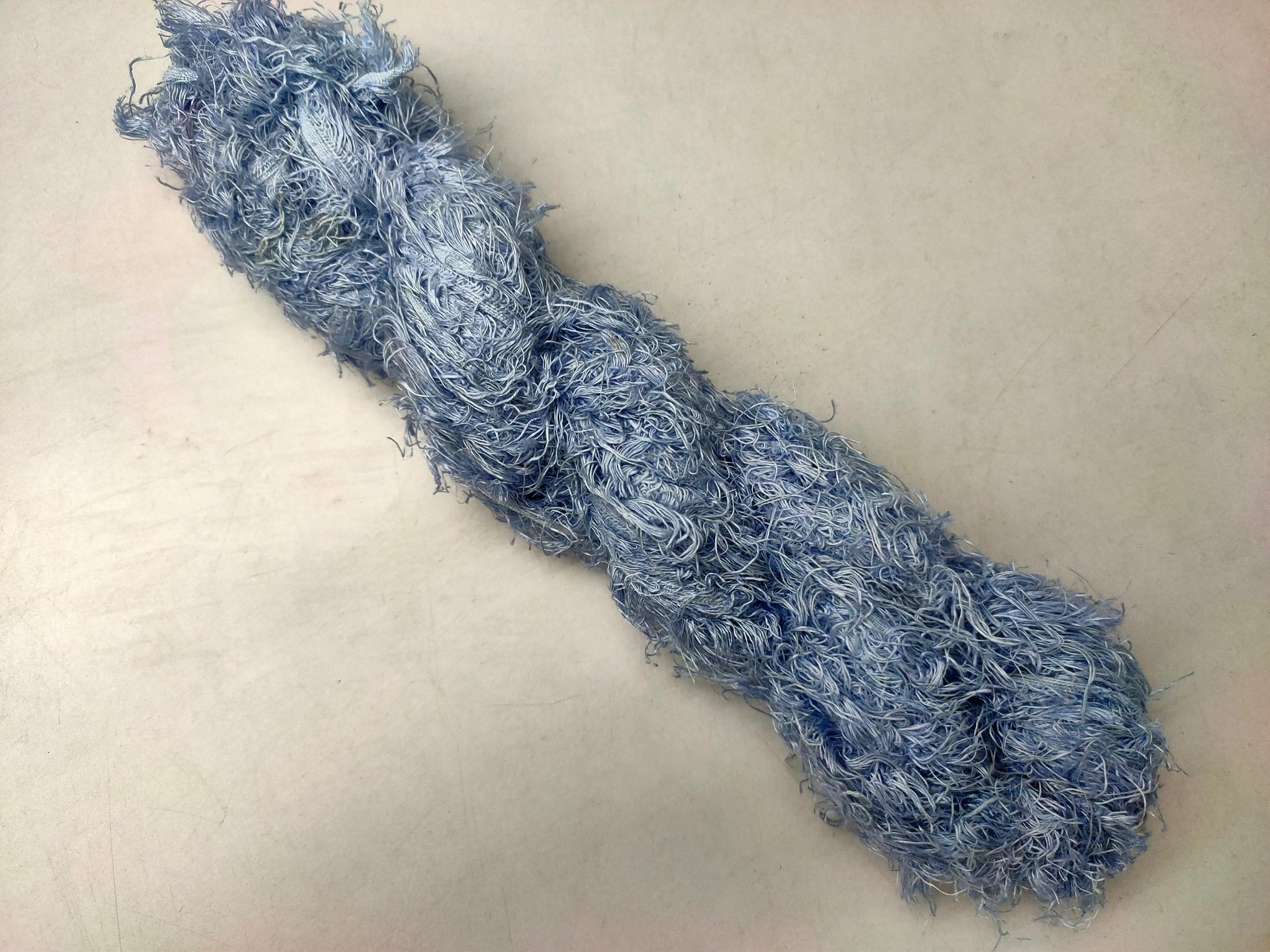 Linen Fuzzy Ribbon - Blue Grey