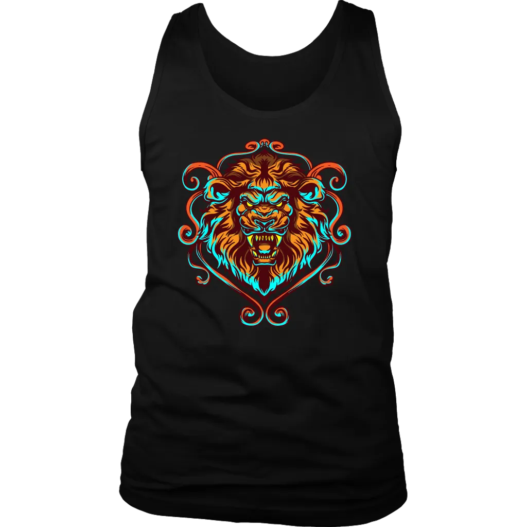 Lion's Head T-shirt, Lion Gift, Lion Shirt, Colorful Lion Head Shirt, Lion T-shirt