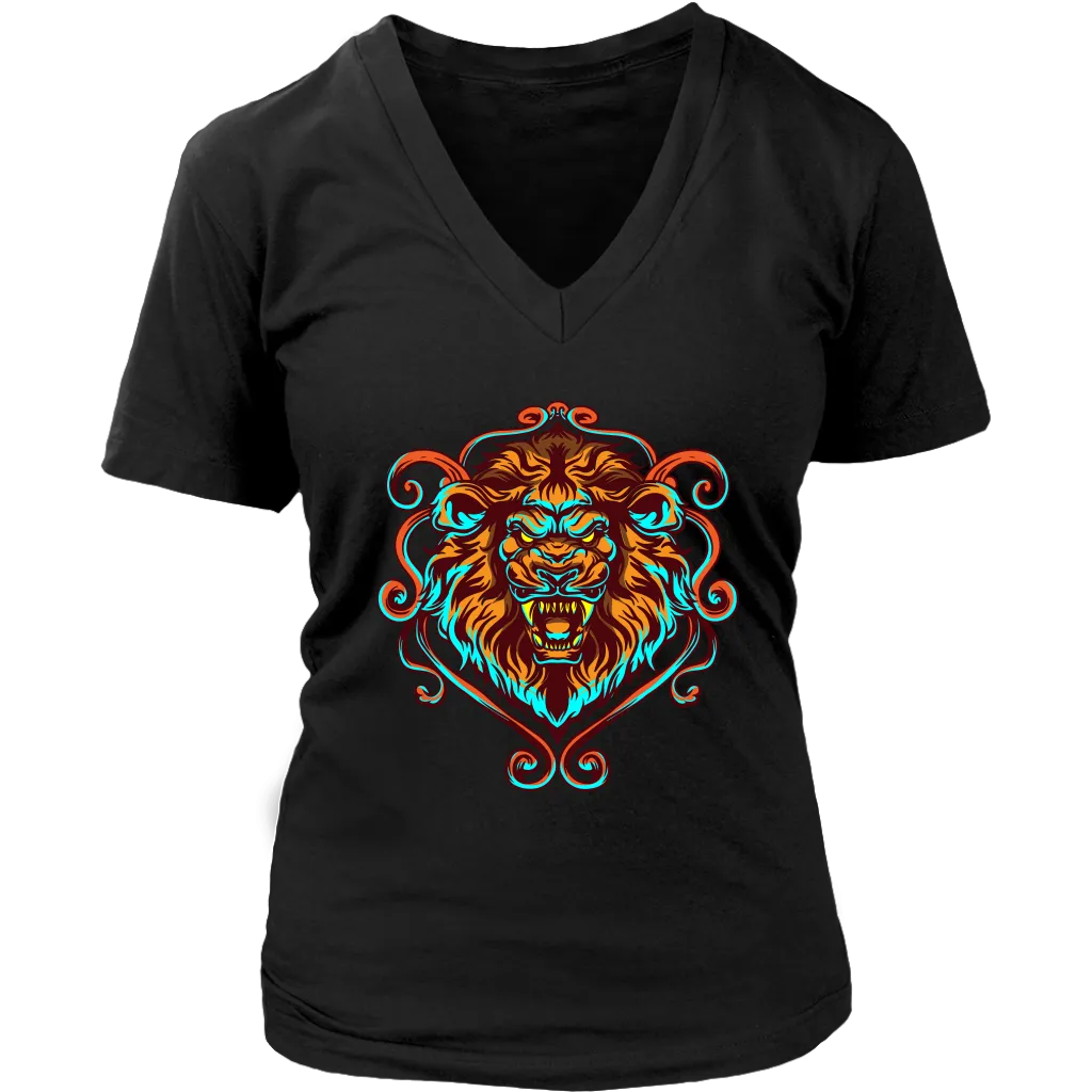 Lion's Head T-shirt, Lion Gift, Lion Shirt, Colorful Lion Head Shirt, Lion T-shirt