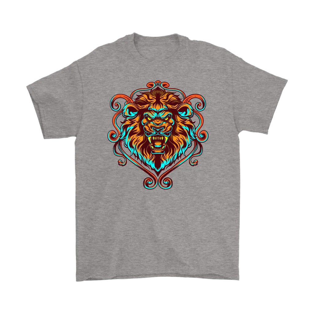 Lion's Head T-shirt, Lion Gift, Lion Shirt, Colorful Lion Head Shirt, Lion T-shirt