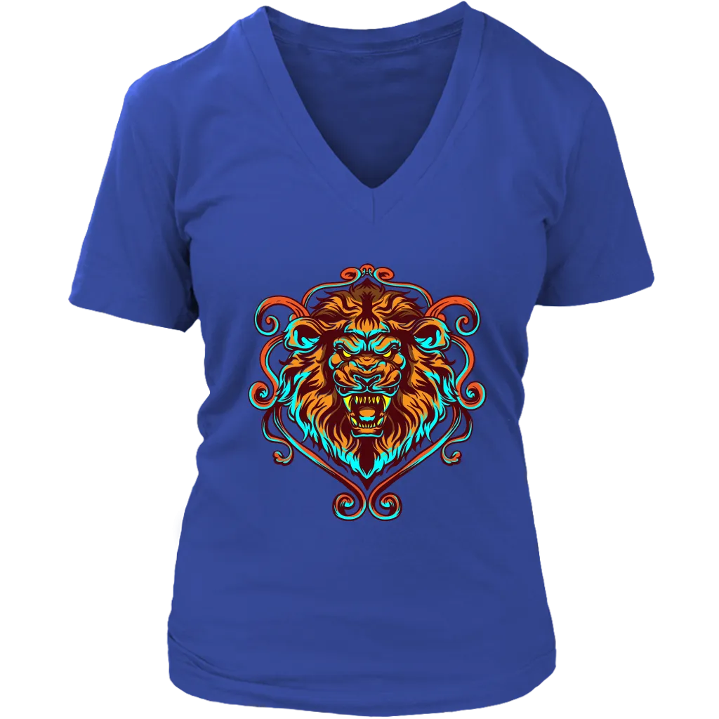 Lion's Head T-shirt, Lion Gift, Lion Shirt, Colorful Lion Head Shirt, Lion T-shirt