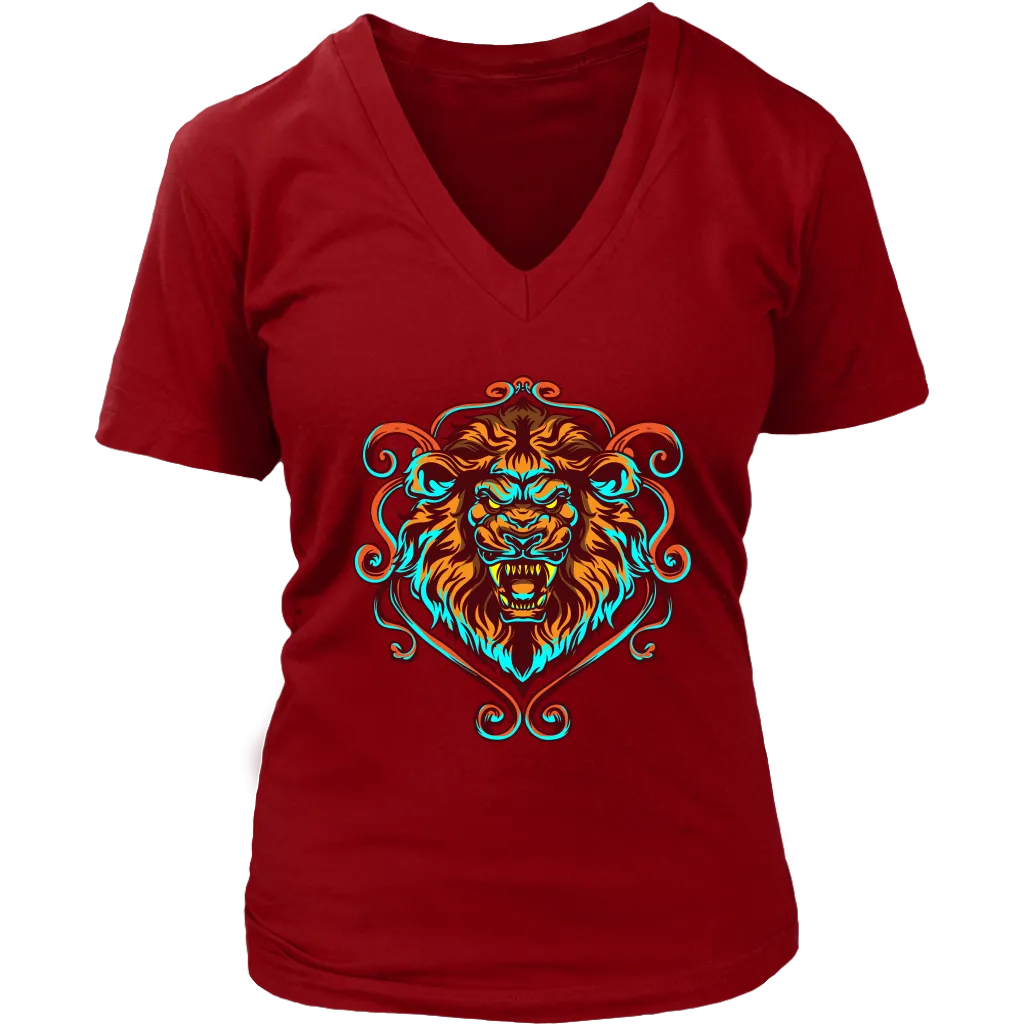 Lion's Head T-shirt, Lion Gift, Lion Shirt, Colorful Lion Head Shirt, Lion T-shirt