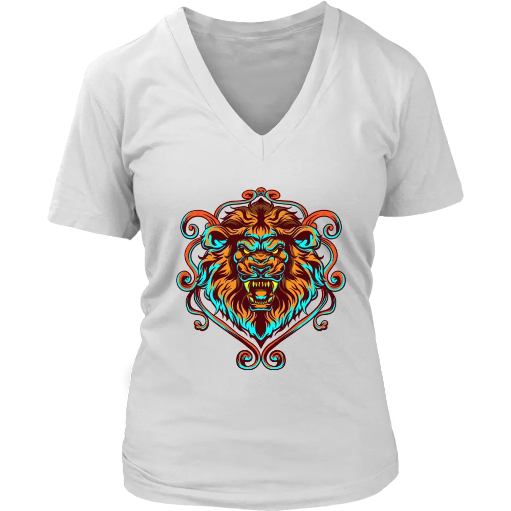 Lion's Head T-shirt, Lion Gift, Lion Shirt, Colorful Lion Head Shirt, Lion T-shirt
