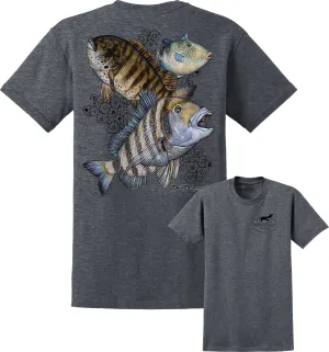 Men's Barnacle Slam Short Sleeve Dark Heather Cotton T-Shirt