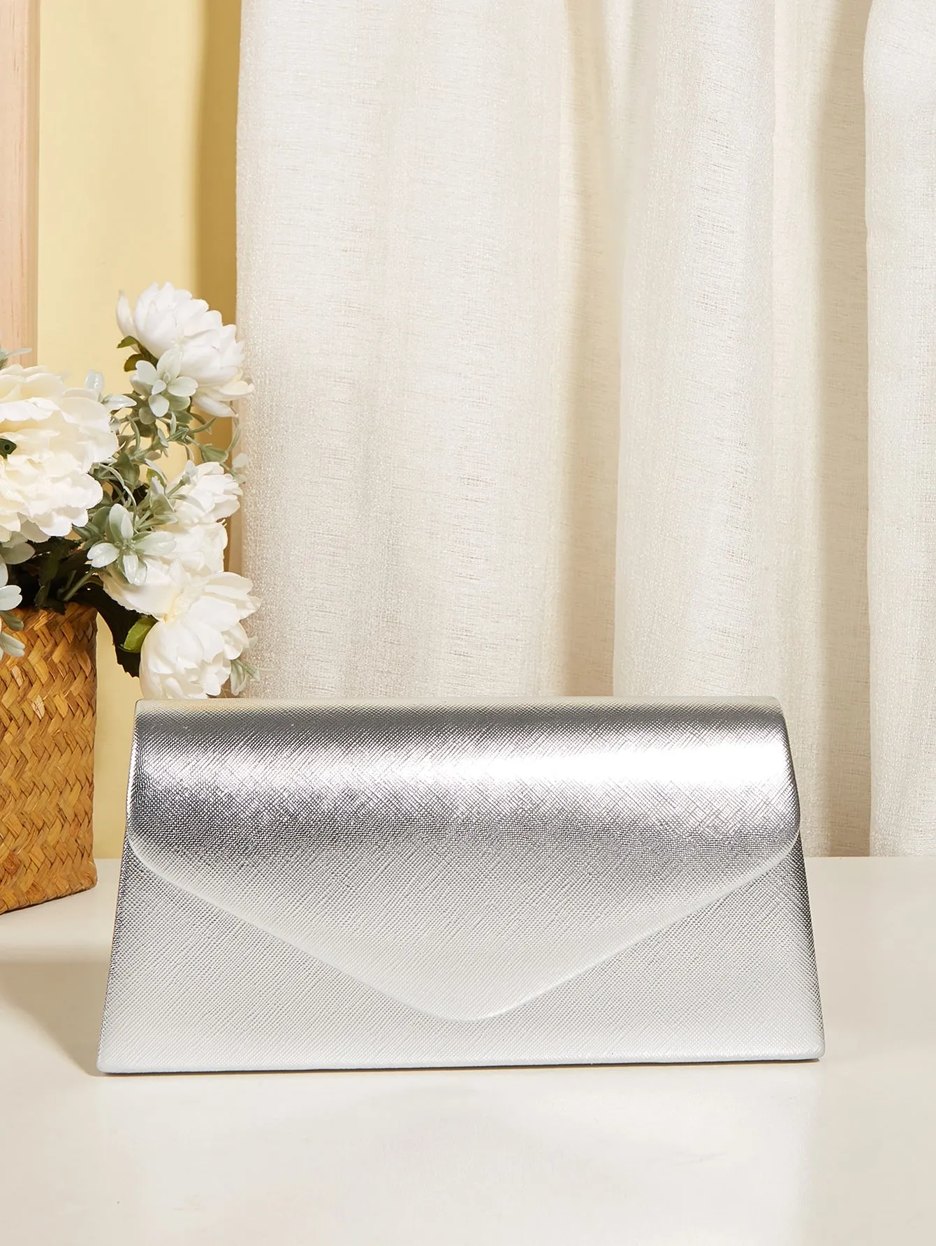 Metallic Flap Square Bag- FD ⚡