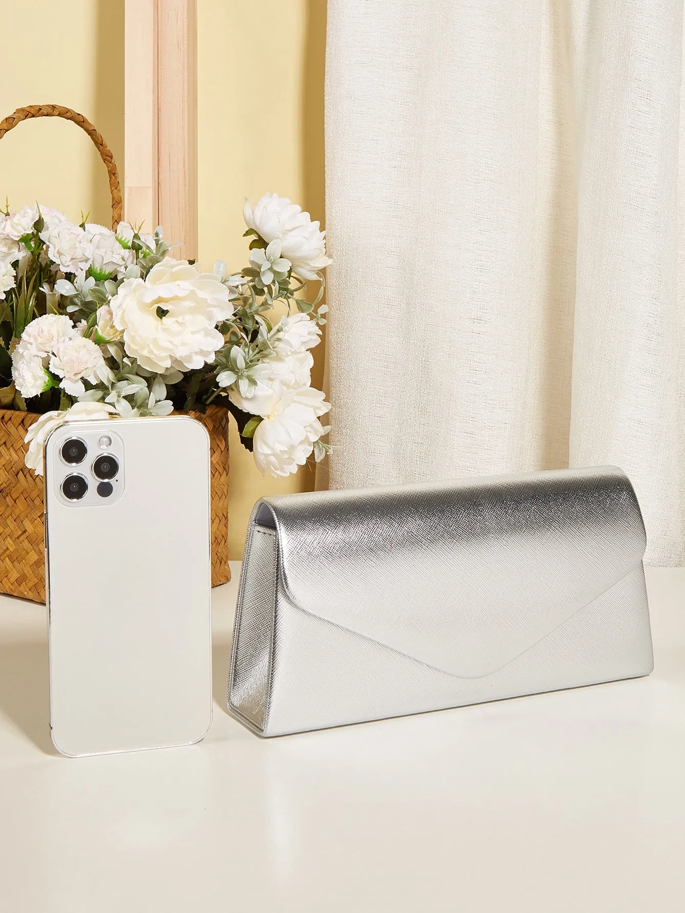 Metallic Flap Square Bag- FD ⚡