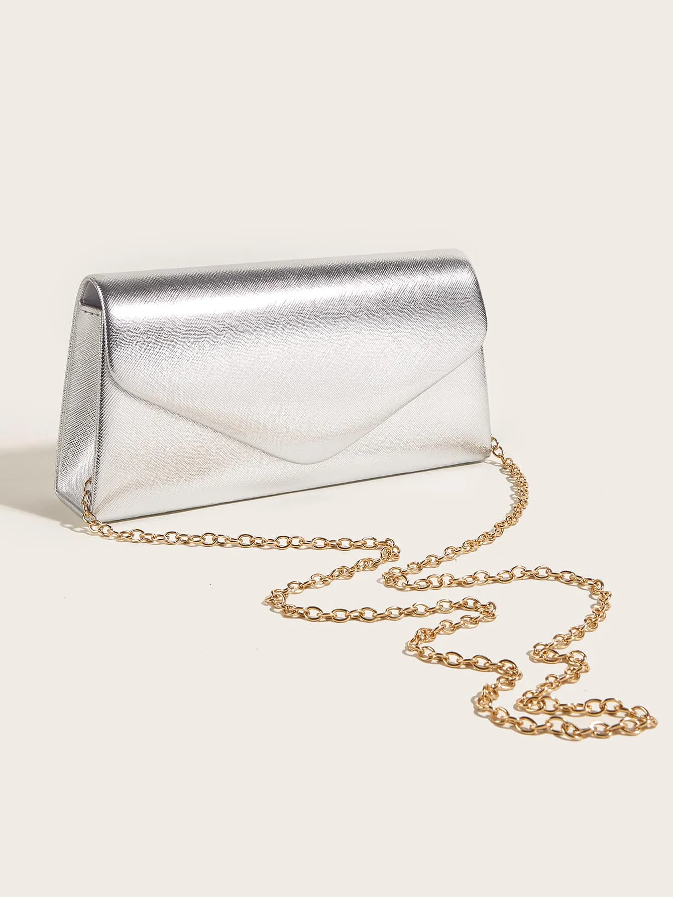 Metallic Flap Square Bag- FD ⚡