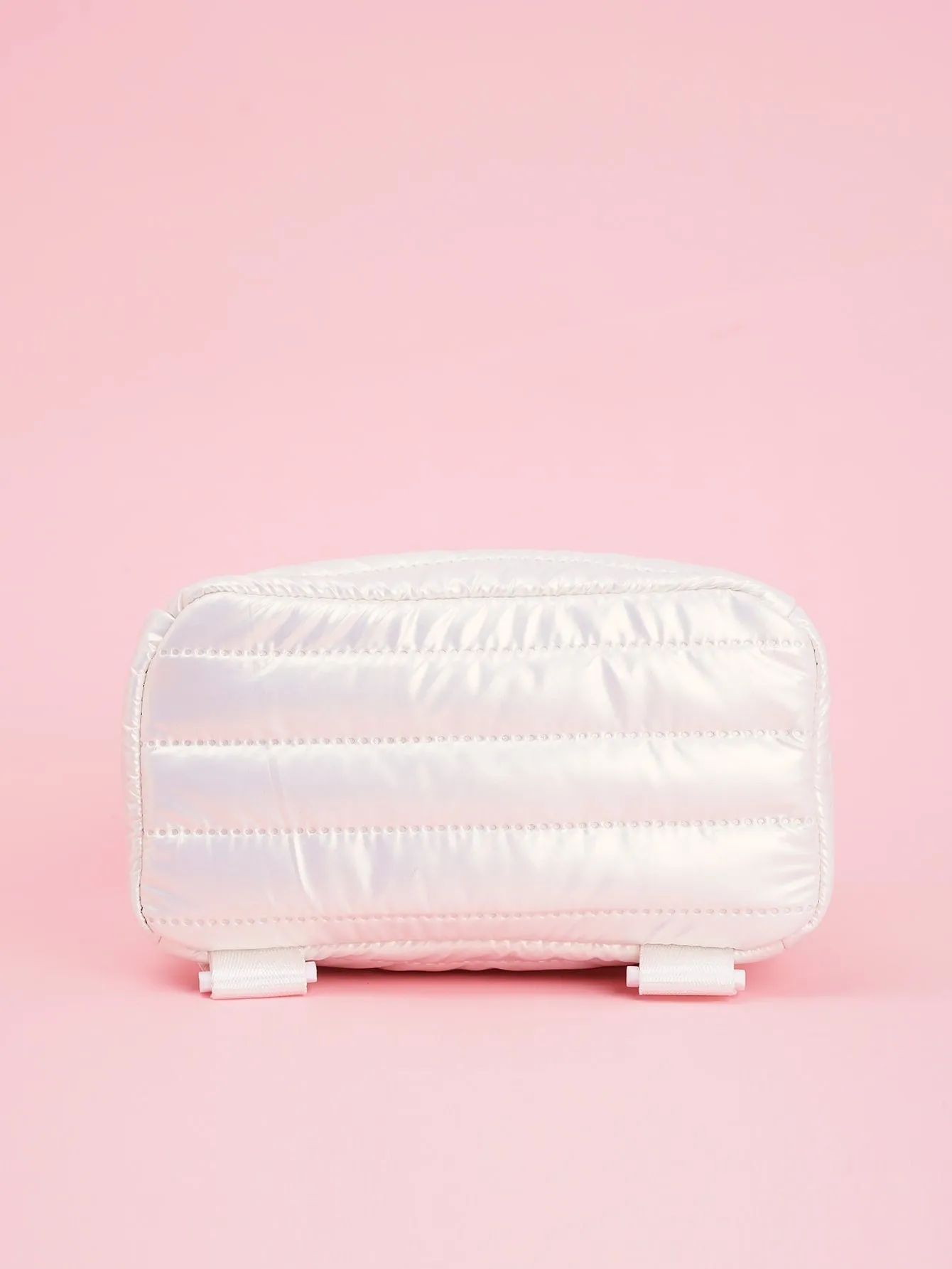 Mini Quilted Detail Classic Backpack - White