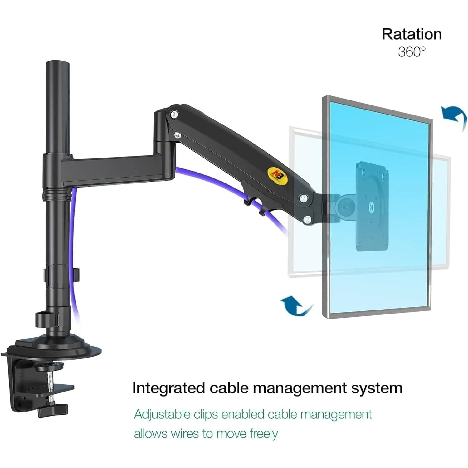 NB North Bayou Monitor Desk Mount Stand - H100-B