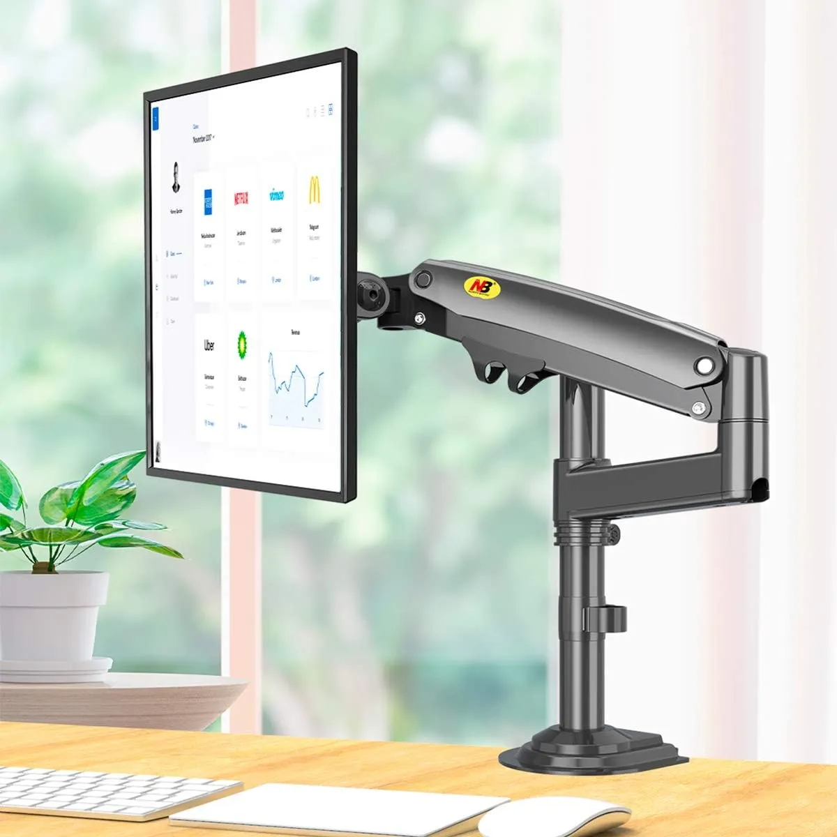 NB North Bayou Monitor Desk Mount Stand - H100-B