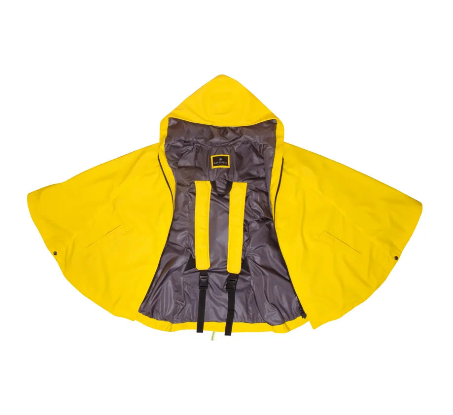 NEW! Gummy Yellow - Capehood - Cape with Backpack Waterproof