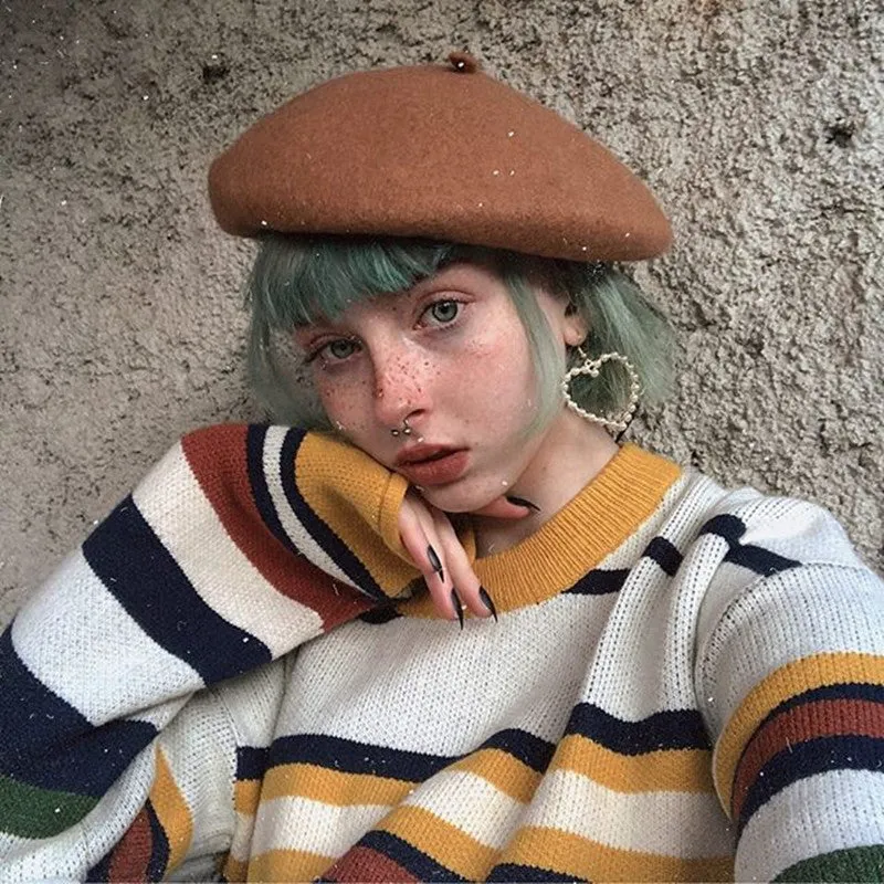 [@_nikiica_] “COLORFUL STRIPE” SWEATER W010611REVIEW