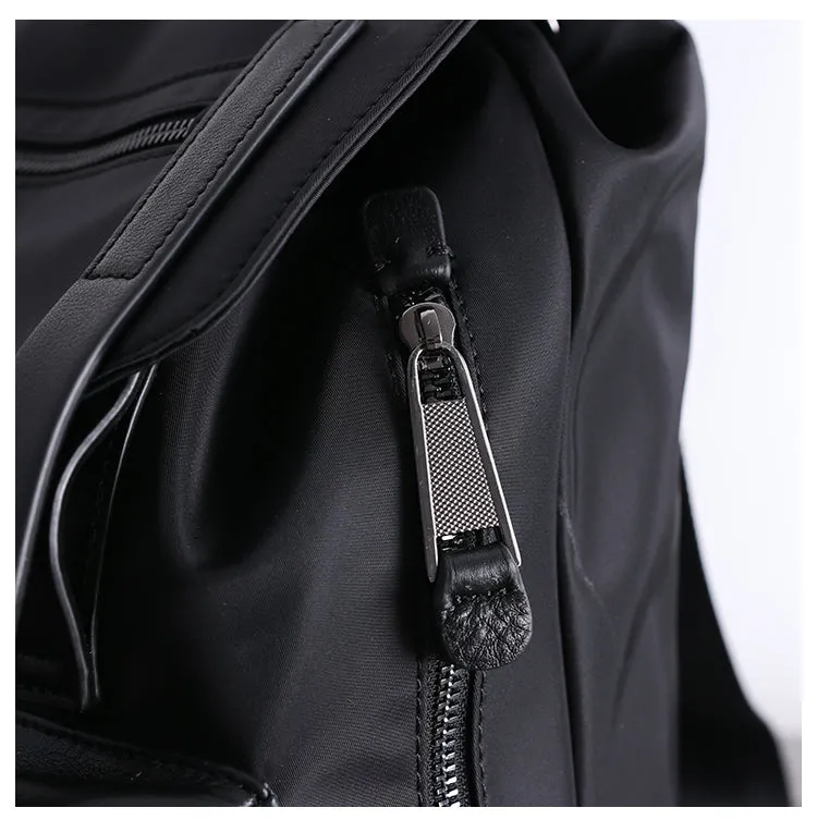 Nylon Backpack Black Womens Travel Backpack Bag Nylon Black School Rucksack for Ladies