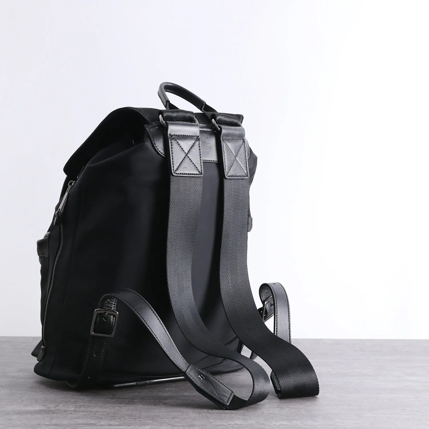 Nylon Backpack Black Womens Travel Backpack Bag Nylon Black School Rucksack for Ladies