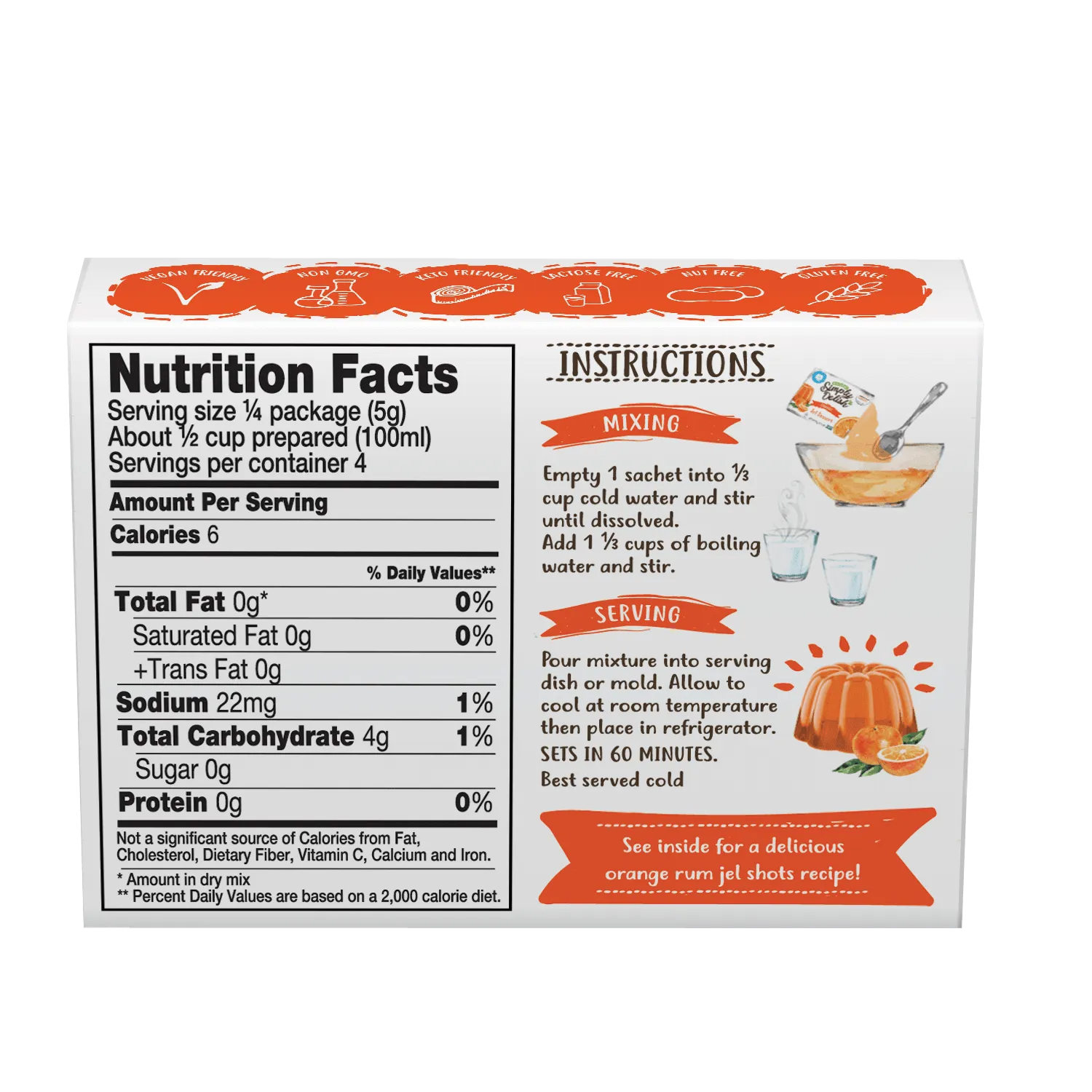 Orange Sugar Free Jelly