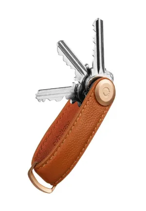 Orbitkey Pebbled Leather Key Organiser Amber