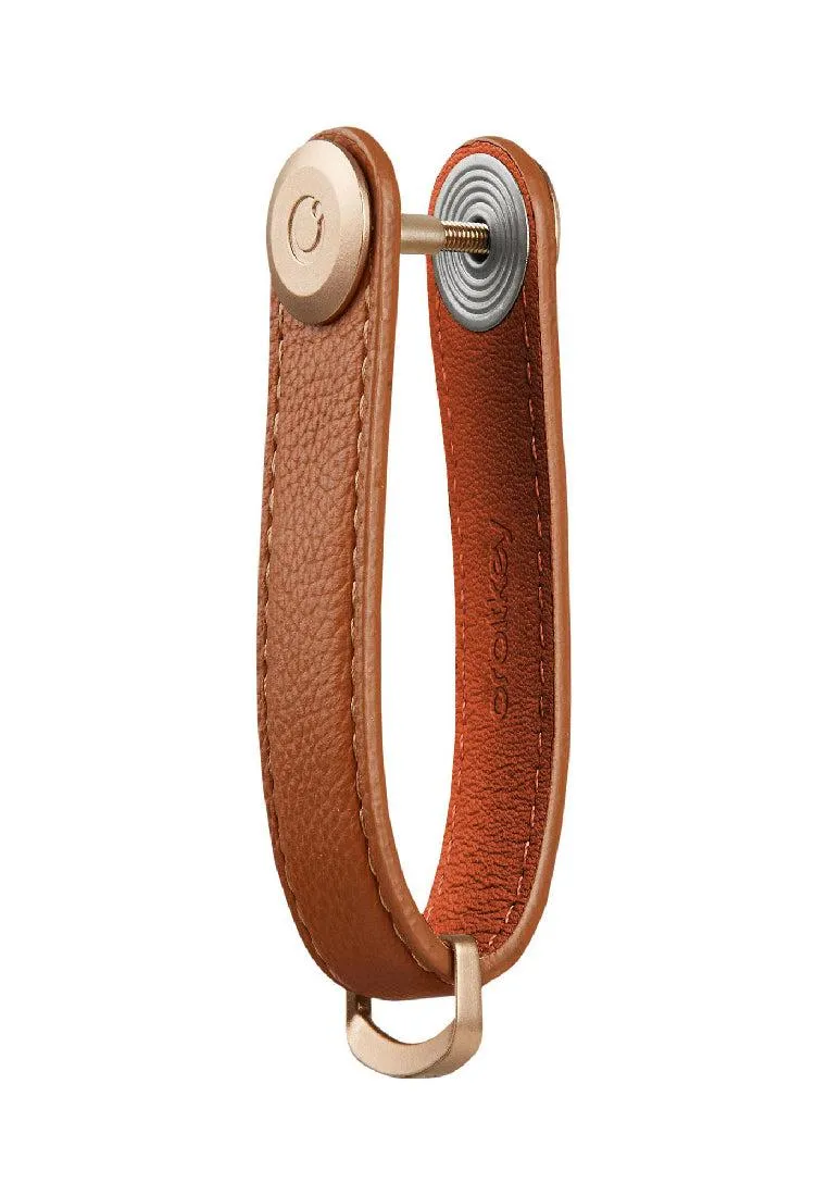Orbitkey Pebbled Leather Key Organiser Amber
