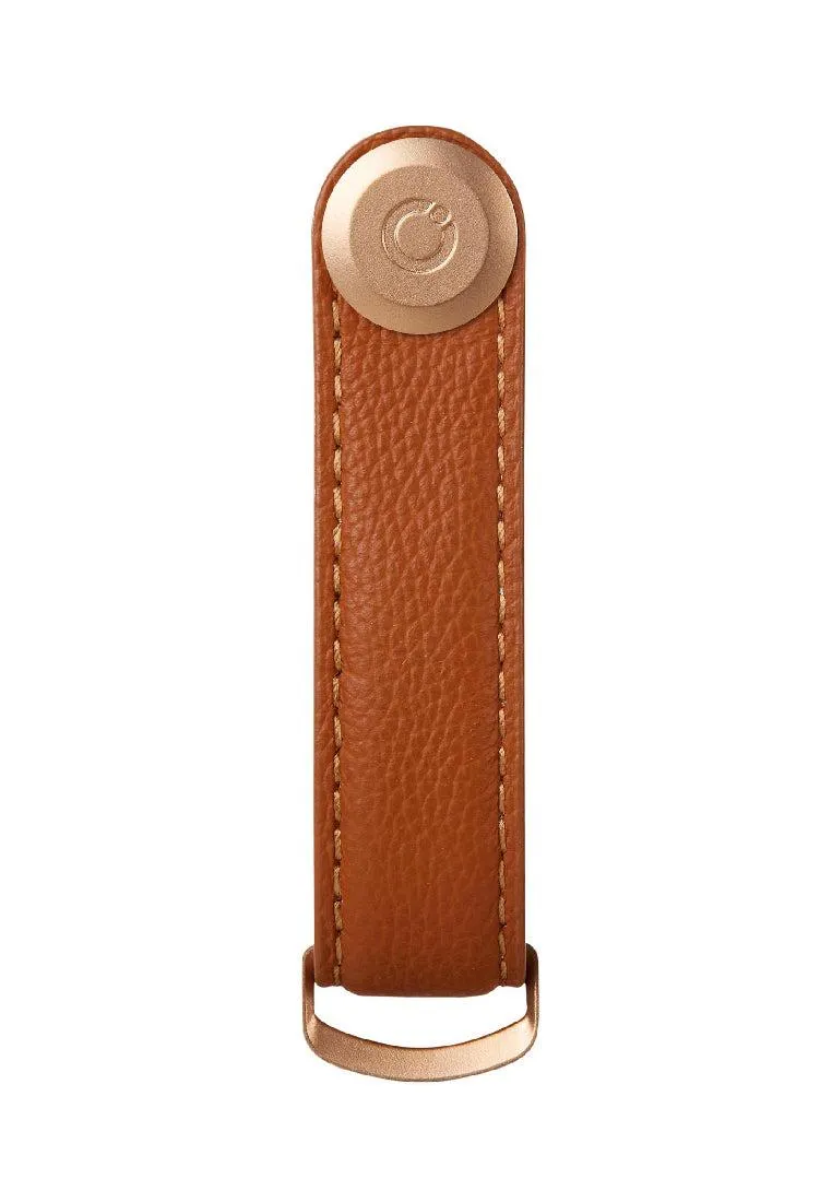Orbitkey Pebbled Leather Key Organiser Amber