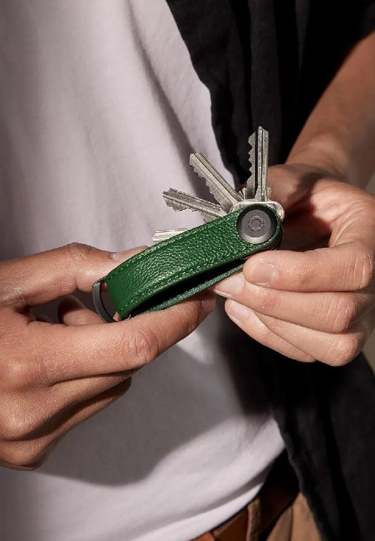 Orbitkey Pebbled Leather Key Organiser Emerald