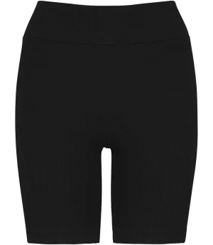 Organic Cotton Ribbed Shorts: Womens