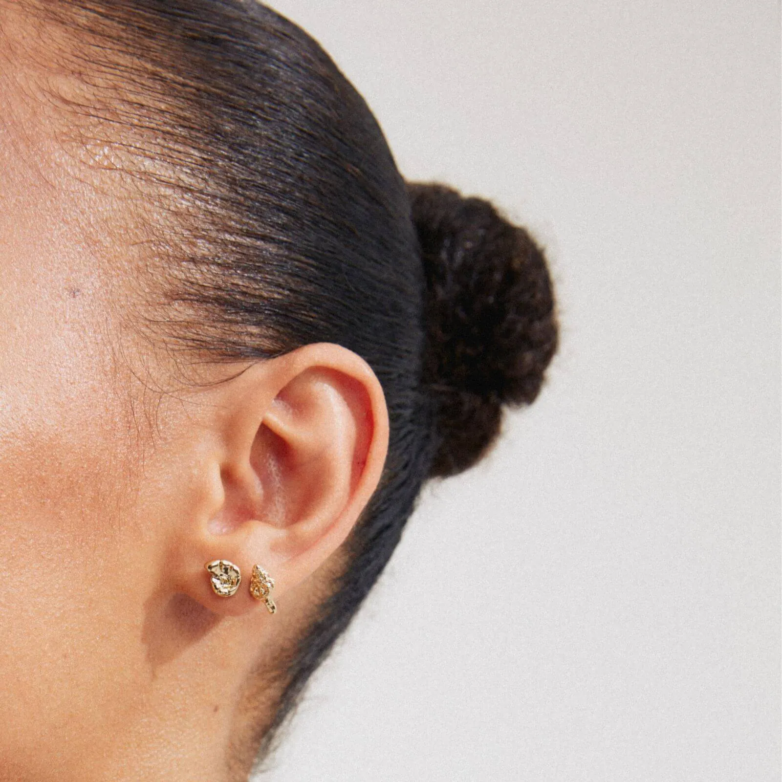 Pilgrim Force Gold Shell Stud Earring Set