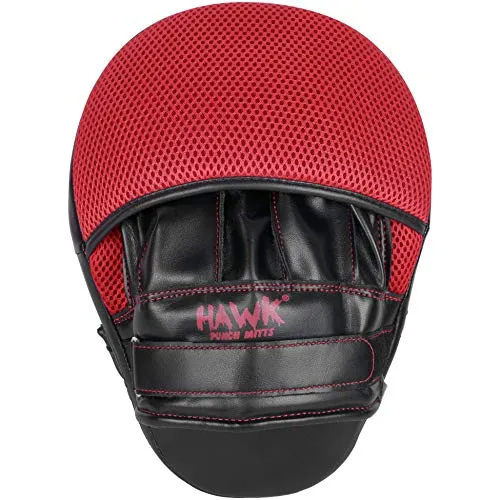 Punching Mitts Kickboxing Muay Thai MMA Boxing Mitts Training Focus Punch Mitts Bags Hand Target Pads for Kids, Men & Women (Pair) (Red)