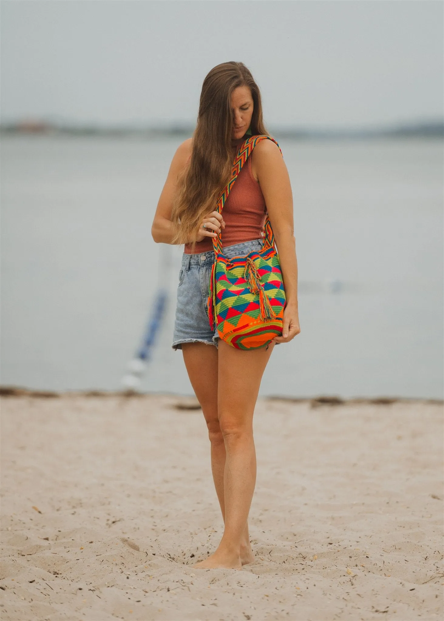 Rainbow Multi-colored Crossbody Boho Bag