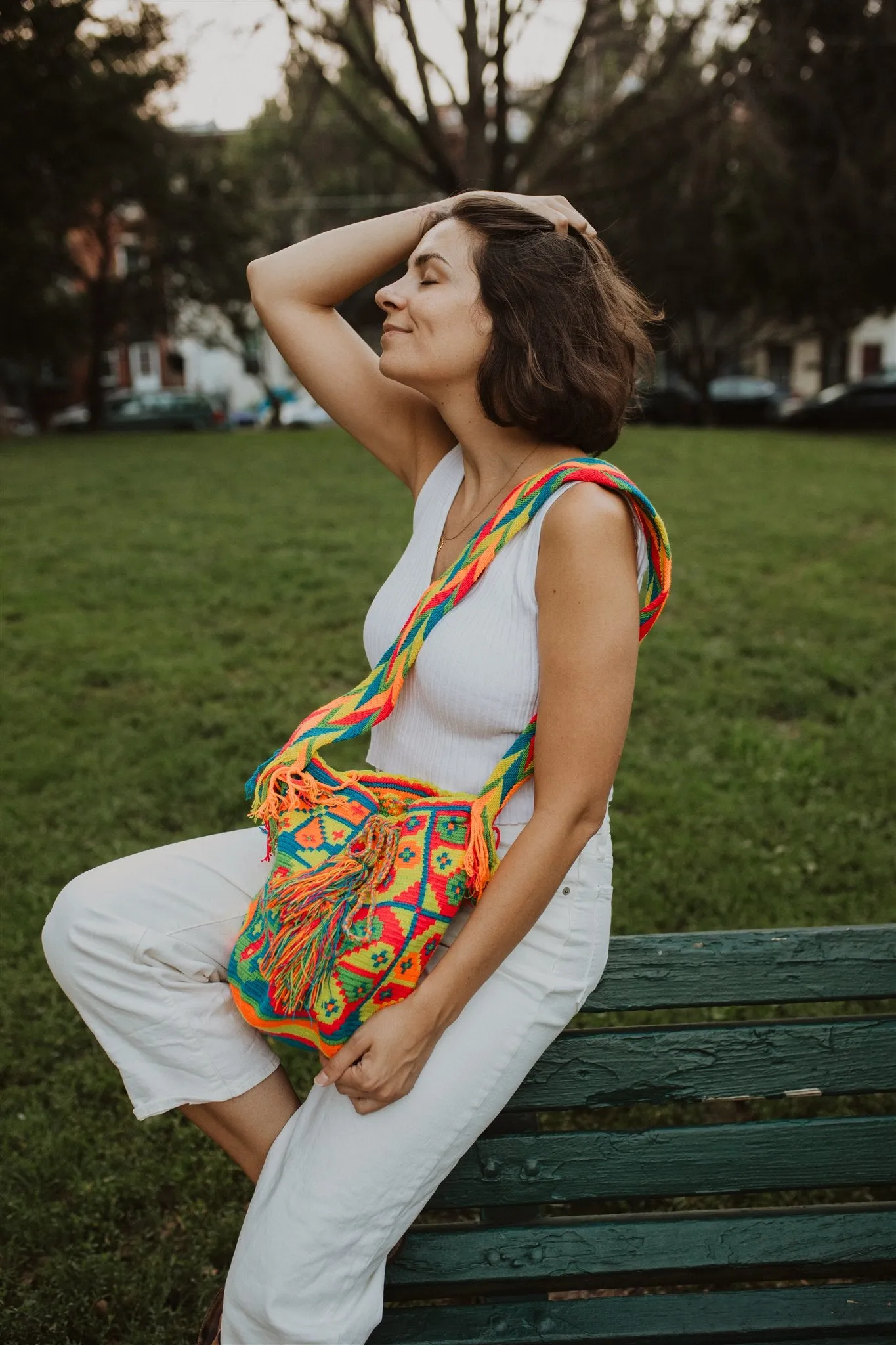 Rainbow Multi-colored Crossbody Boho Bag