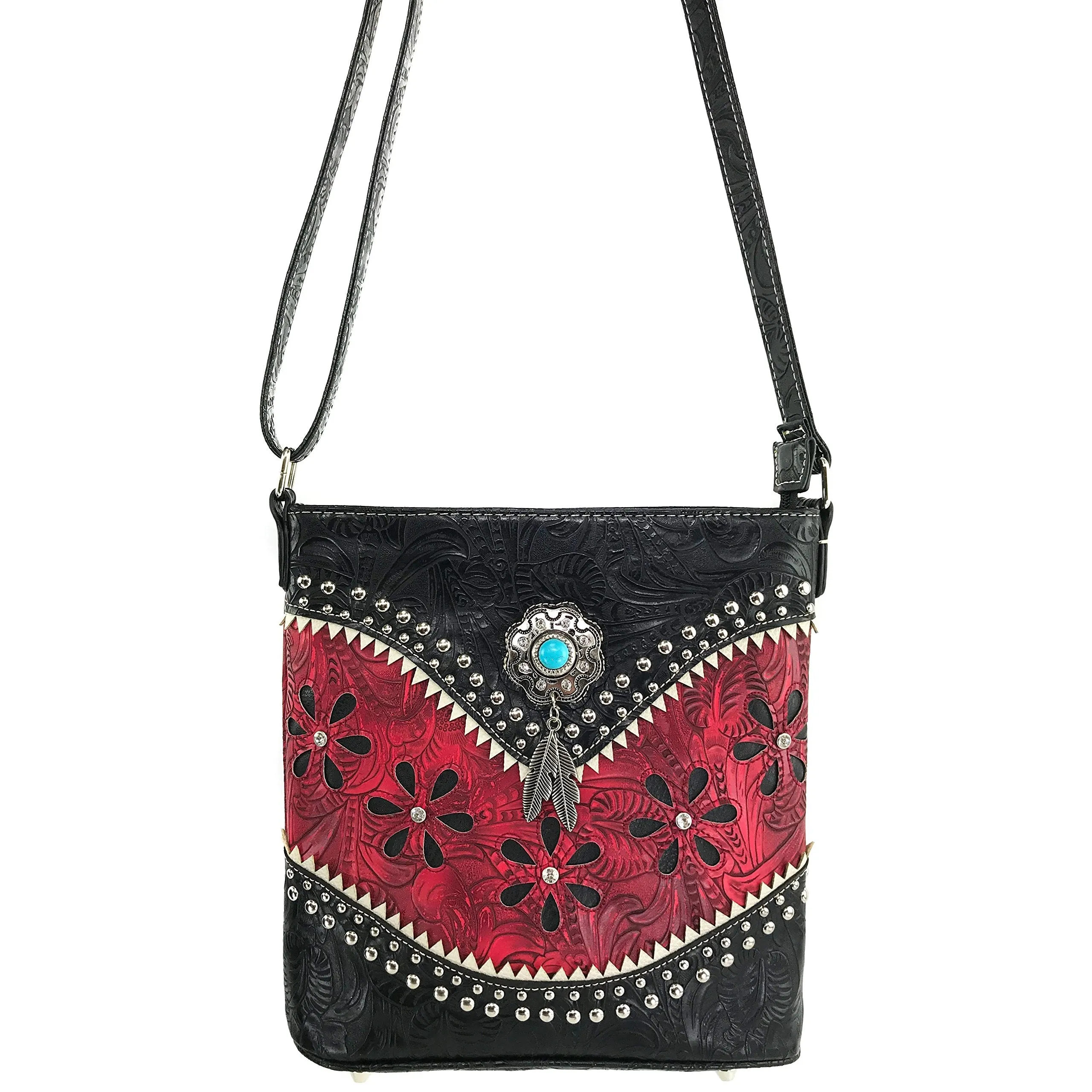 Red Bandana Messenger Bag by Justin West