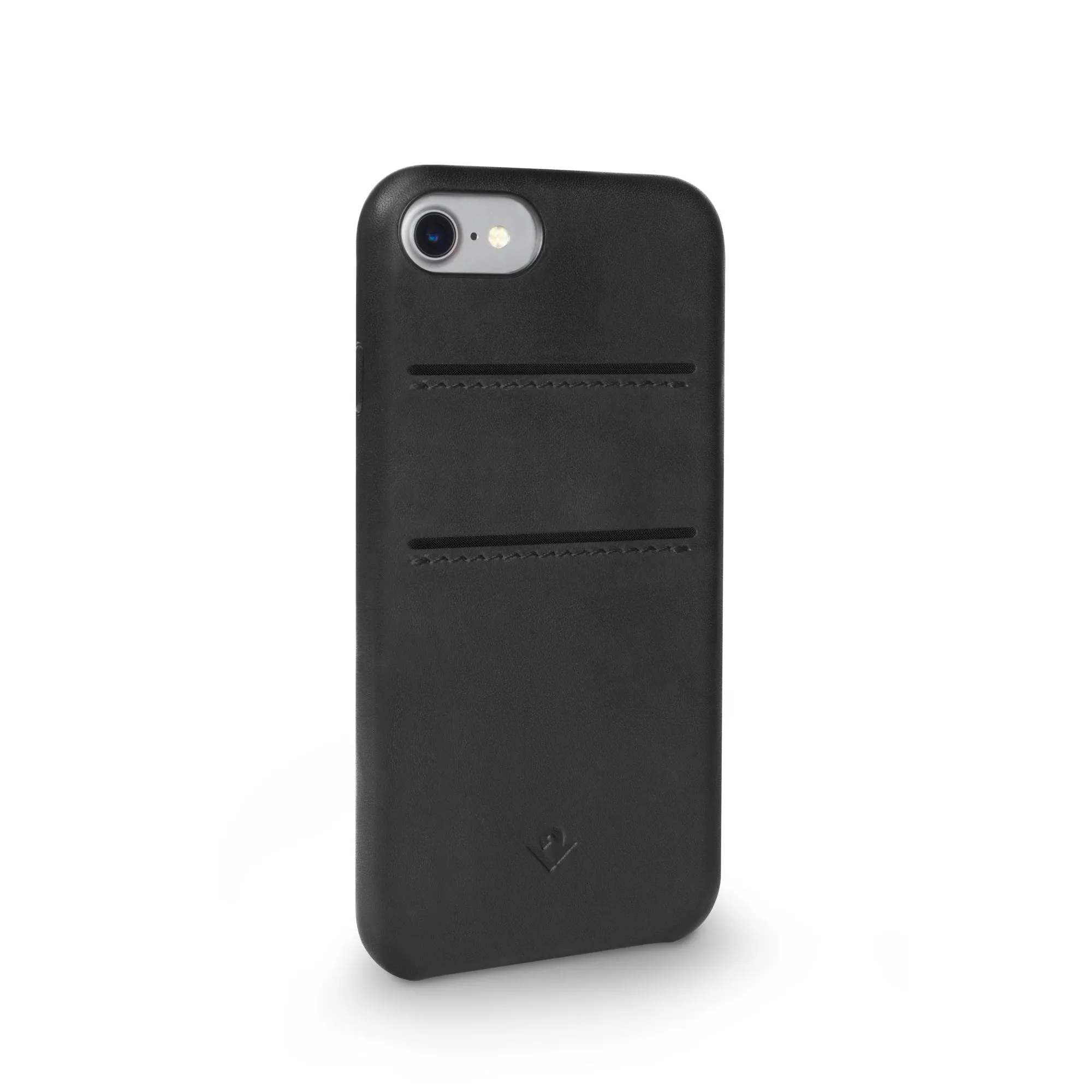 Relaxed Leather case with pockets for iPhone 7/8 - Black
