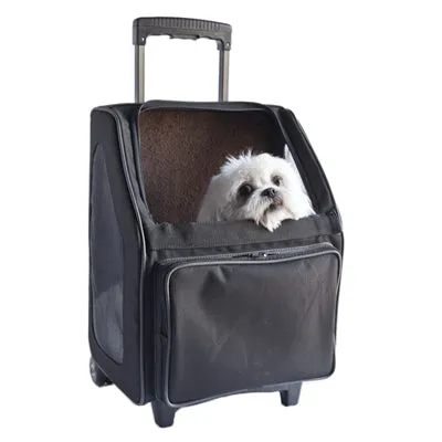 Rio Wheeled Pet Carrier in Black