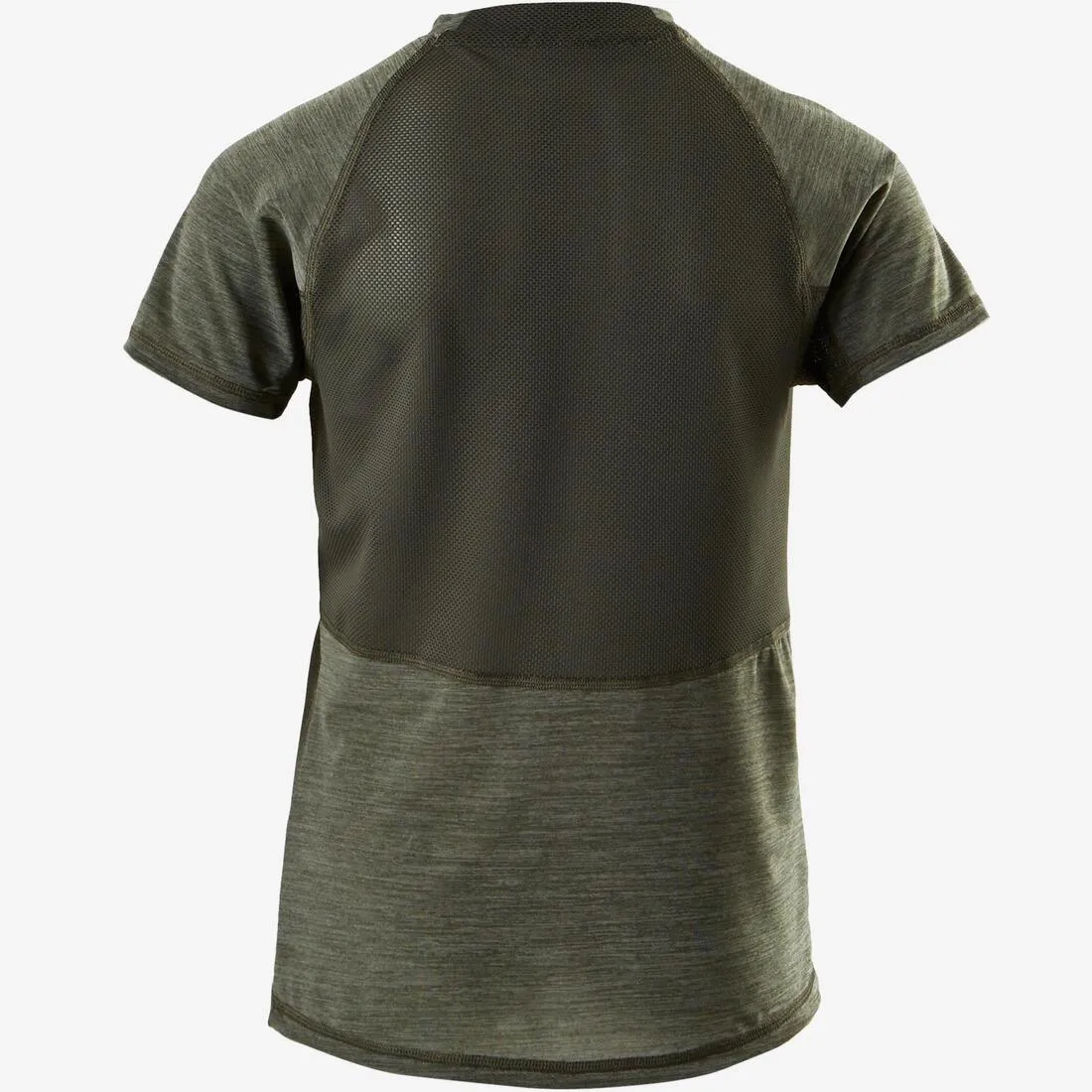 S900 Boys' Breathable Short-Sleeved Gym T-Shirt - Khaki